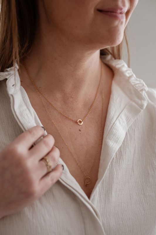 Ketting single see through*gold filled