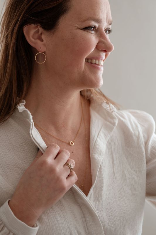 Ketting single see through*gold filled