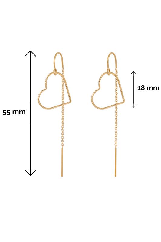Earrings forever by heart*gold filled*structure