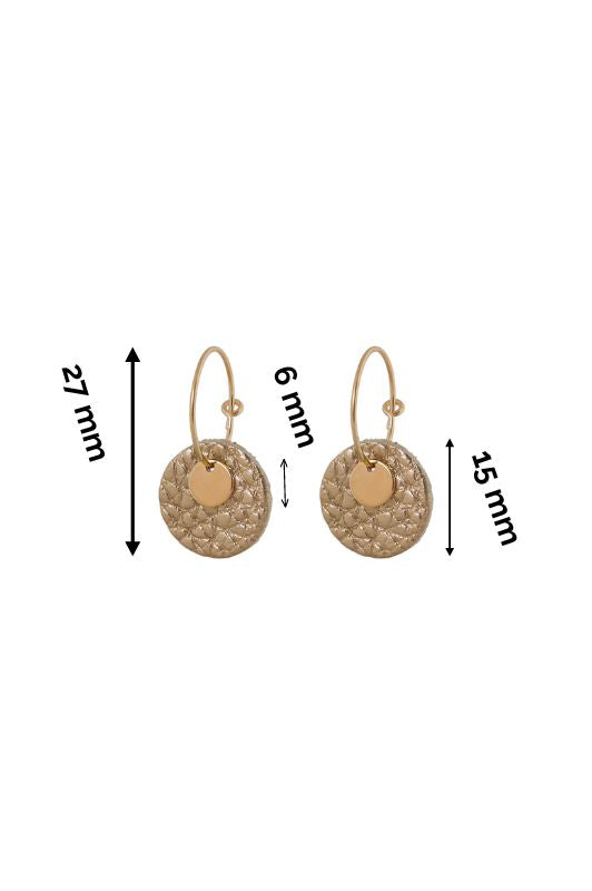 Oorbellen mini eye on you*leer gold filled*basic