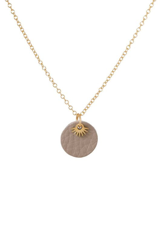 Ketting mini eye in love*leer gold filled