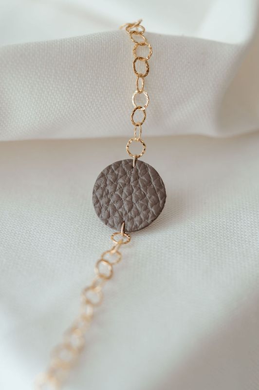 Bracelet mini me*leer gold filled