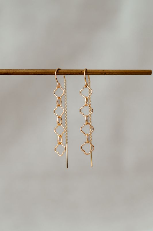 Earrings julia's mini me*leather gold filled*basic