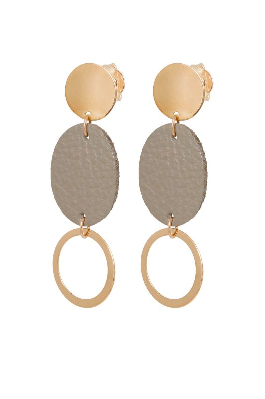 Oorbellen never letting go*leer gold filled