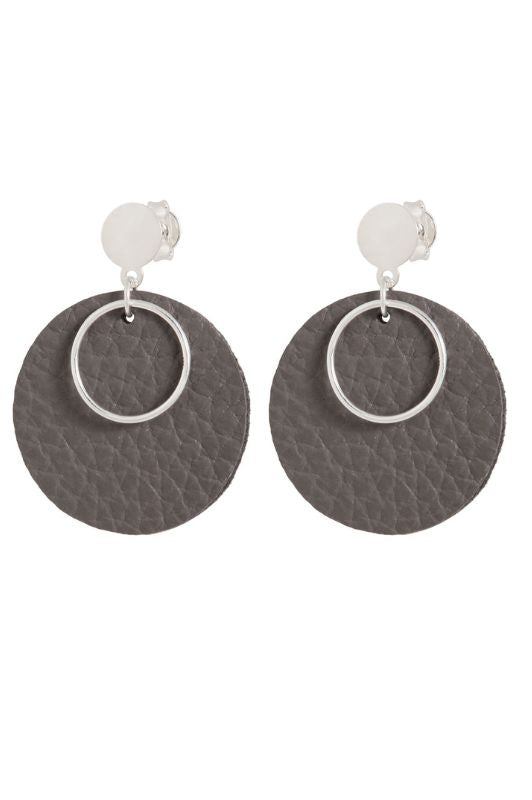 Earrings miss coco*leather gold filled