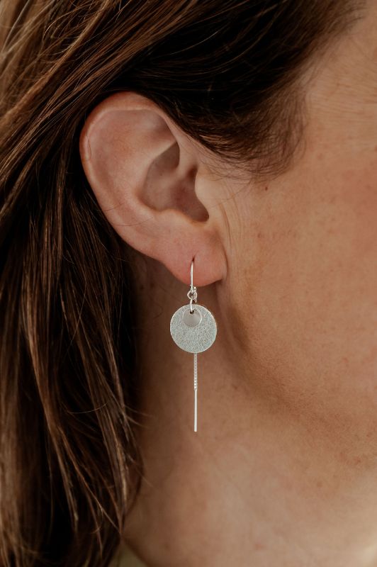 Earrings miss coco*leather gold filled