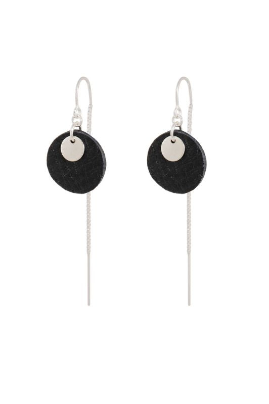 Earrings miss coco*leather gold filled