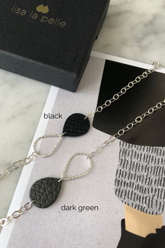 Armband mini me*leer silver