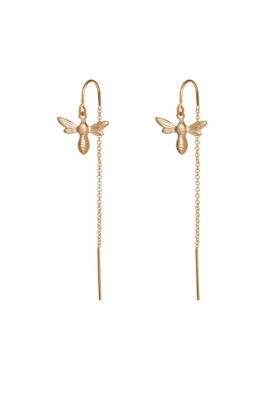 Earrings julia's mini me*leather gold filled*basic