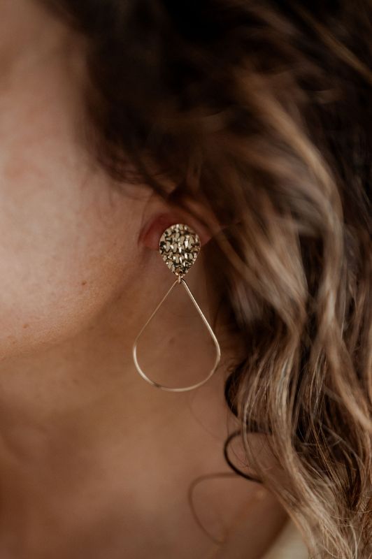 Earrings single drop down*gold filled