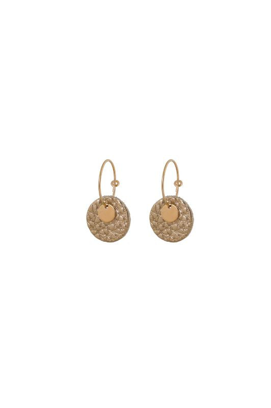 Earrings mini eye on you*leather gold filled*basic