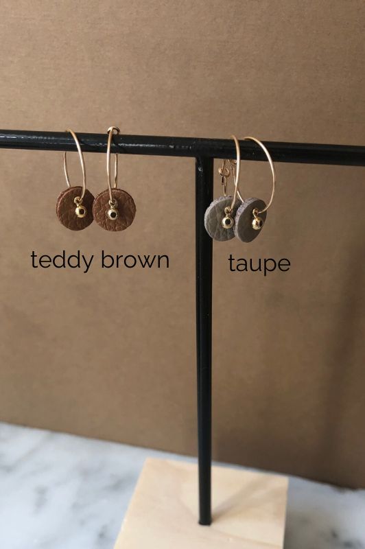 Earrings see through moo*leer gold filled*basic