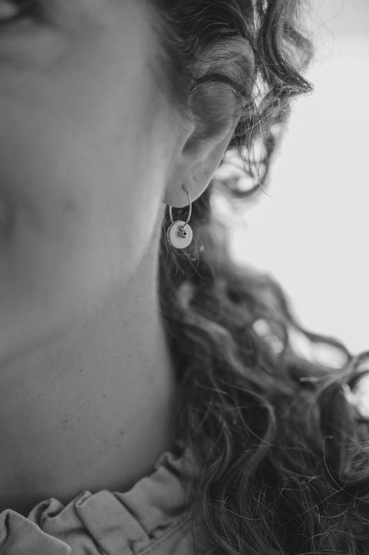 Earrings see through moo*leer gold filled*basic