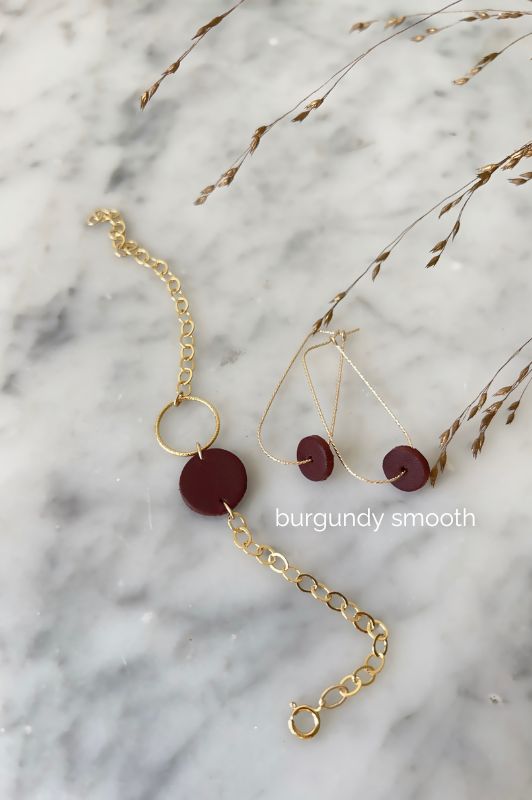 Earrings julia's mini me*leather gold filled*basic