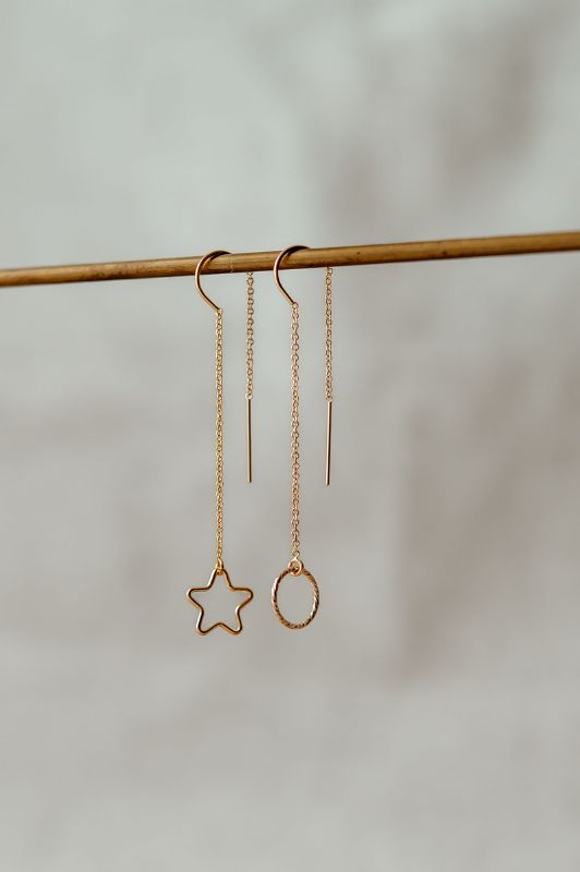 Oorbellen single universe mix*gold filled* oorketting
