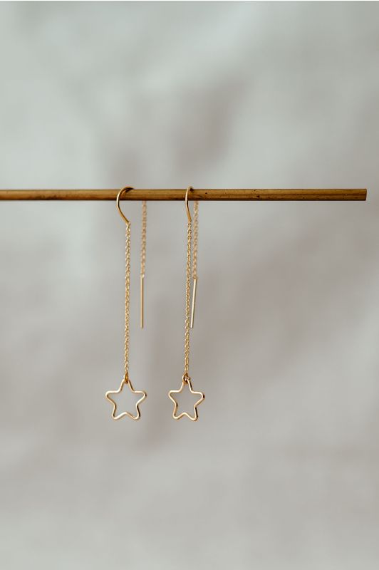 Oorbellen single universe mix*gold filled* oorketting