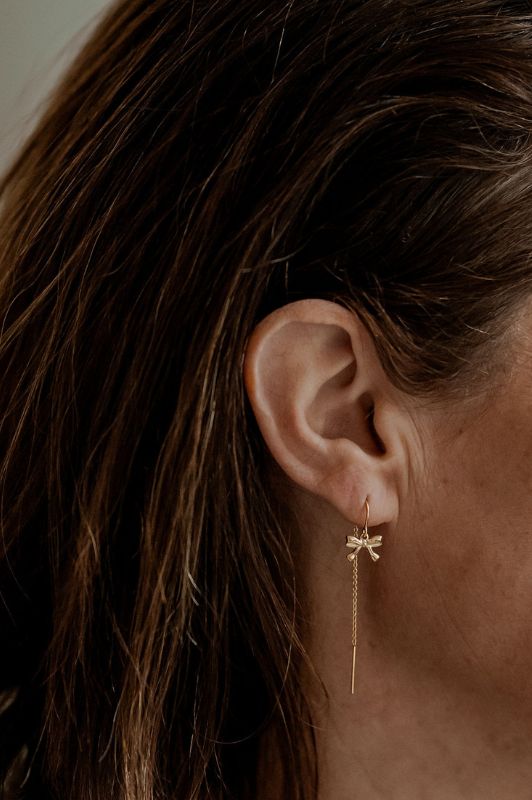 Oorbellen single sunny days*gold filled*oorketting