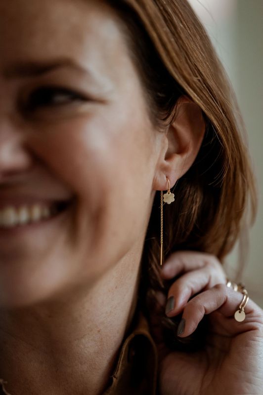 Oorbellen single sunny days*gold filled*oorketting