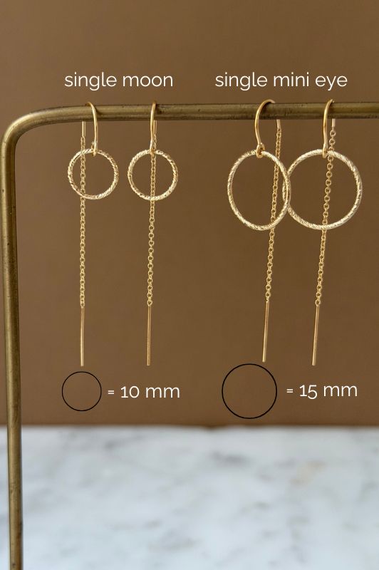 Earrings julia's mini me*leather gold filled*basic