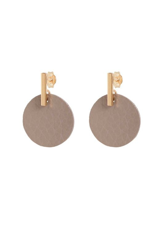 Earrings confetti namaste*leather gold filled
