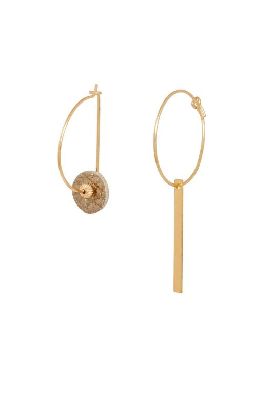 Oorbellen mix me or moo*leer gold filled