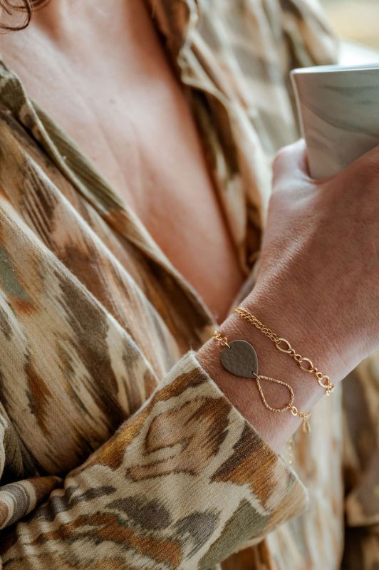Armband mini me*leer gold filled