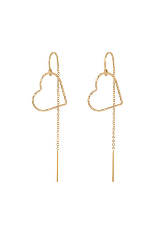 Oorbellen forever by heart*gold filled*structuur