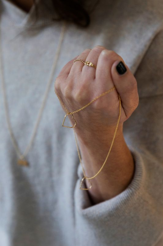 Ketting forever by heart*gold filled*vlak