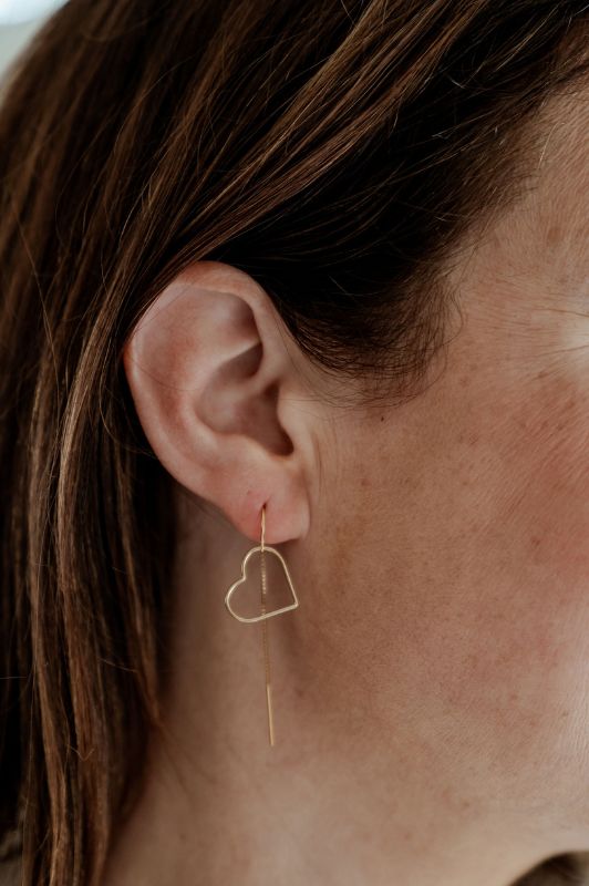 Earrings forever by heart*gold filled*glad