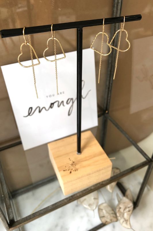 Earrings forever by heart*gold filled*structure